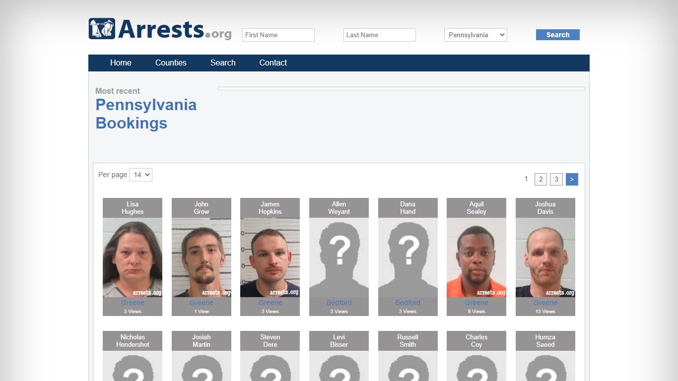 Pennsylvania Arrests and Inmate Search